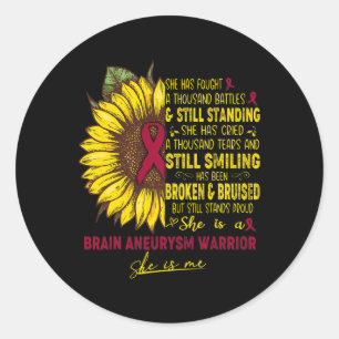Adesivo Ela É Uma Guerreira De Aneurismo Cérebro