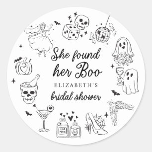 Adesivo Ela Encontrou o Fantasma Floral do Chá de Bebê da 