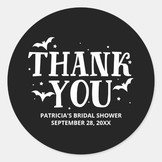 Adesivo Ela Encontrou Seu Chá de panela De Boo Halloween (Frente)