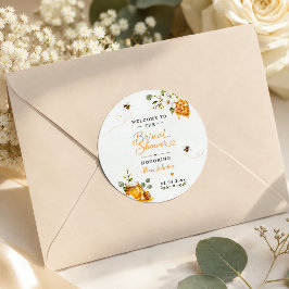 Adesivo Ela Encontrou Seu Mel Elegante Floral Dourado Pers