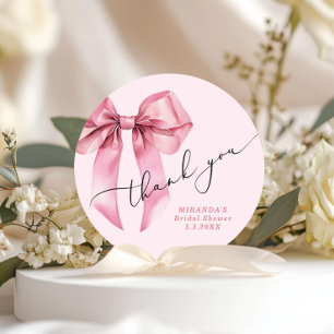 Adesivo Ela está dando o nó Laço Rosa Bridal Obrigada