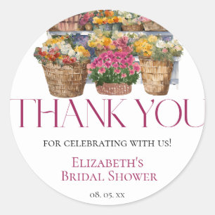 Adesivo Ela Está Fora Do Mercado Flores Loja Obrigada