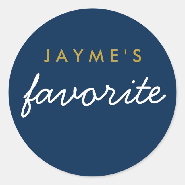 Adesivo "Ela", Marinho de snack-sanita favorito, azul Dour (Frente)