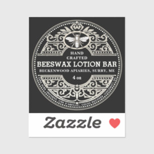 Adesivo Elaborar Bar de Loção de Cera de Beescera ou Eti