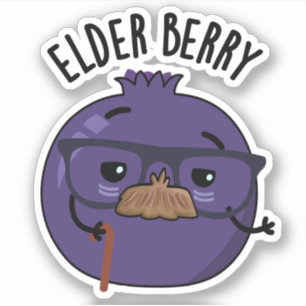 Adesivo Elder berry Funny Berry Pun