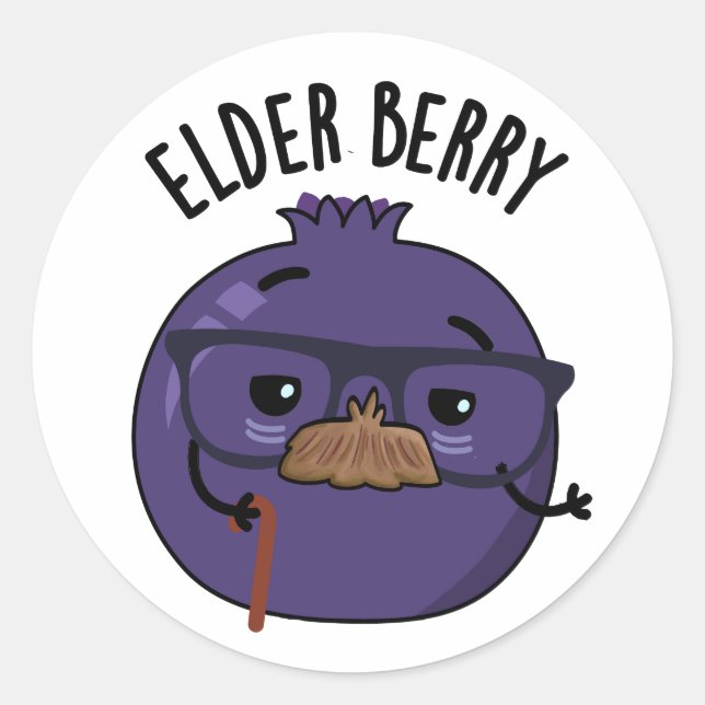 Adesivo Elder berry Funny Berry Pun (Frente)