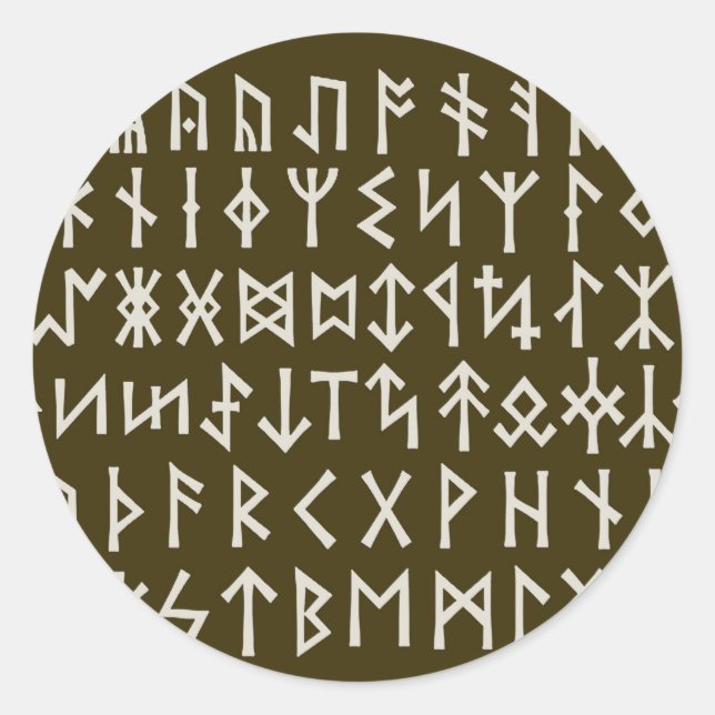 Adesivo Elder Futhark Runes (Frente)