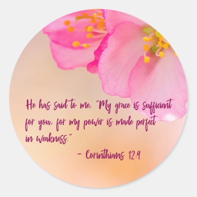 Adesivo Ele Disse-Me Que O Christian Floral Inspirador (Frente)