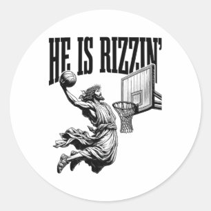 Adesivo Ele É Cristão Páscoa Rizzin De Basquete