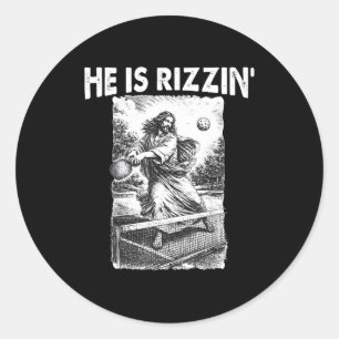 Adesivo Ele É Engraçado Rizzin Jesus Meme de Pickleball Cr