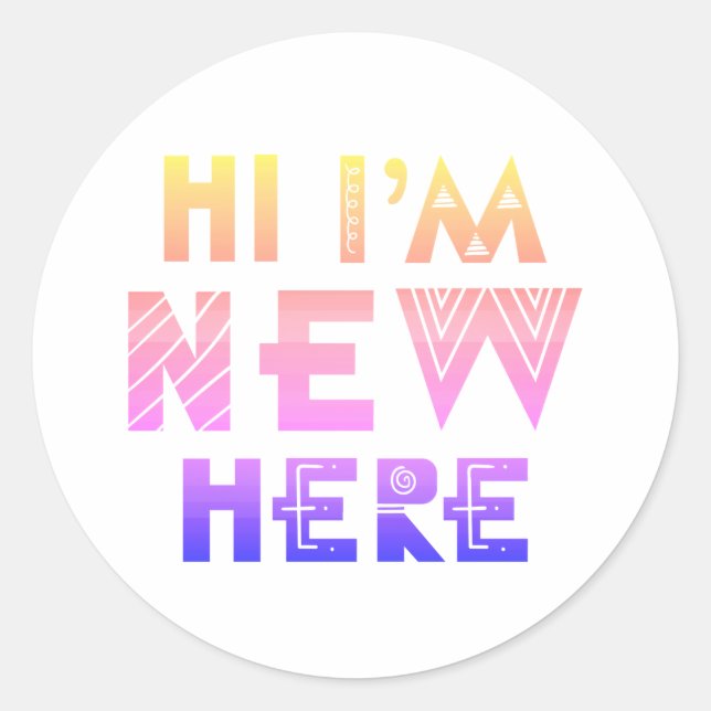 ADESIVO ELE É NOVO AQUI, BEBÊ (Frente)