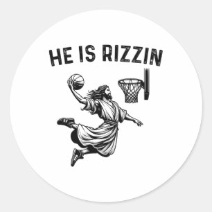 Adesivo Ele é religioso cristão Rizzin Jesus Basquete