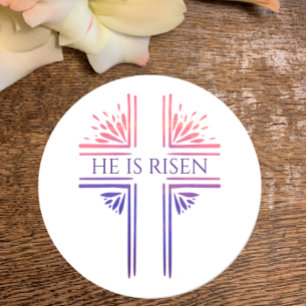 Adesivo Ele É Risado, Páscoa Cristã Personalizada Original