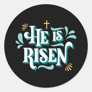 Adesivo Ele É Risen Felz pascoa Cristo Cristão Jesus Bi