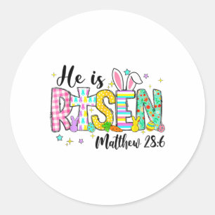 Adesivo Ele É Risen Jesus Felz pascoa Cristã Criança