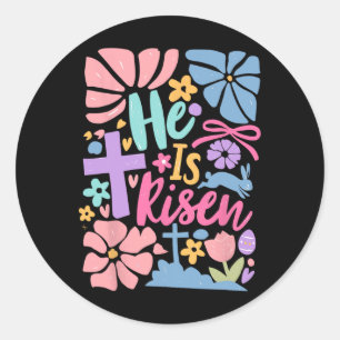 Adesivo Ele É Risen Páscoa Cruz Coquette Jesus Christian