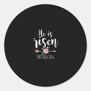 Adesivo Ele É Risen Páscoa De Seta Floral Mulheres Cristãs