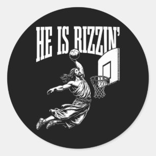 Adesivo Ele É Rizzin Divertido Jesus Memória de Basquete