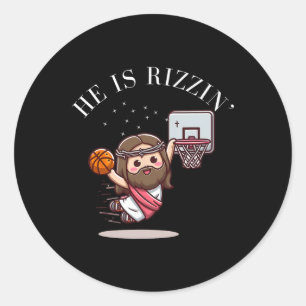 Adesivo Ele É Rizzin Engraçado Jesus Jogando Sketll1