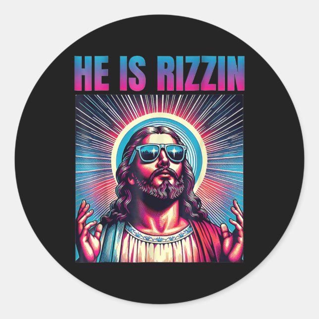Adesivo Ele é Rizzin Felz pascoa Day (Frente)