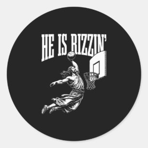 Adesivo Ele É Rizzin Piada de Páscoa Rizz Meme Sketll 