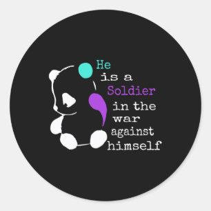 Adesivo Ele É Um Soldado Semicolon Suicida Prevenção