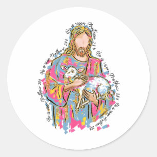 Adesivo Ele Está Risado Jesus E Felz pascoa De Deus