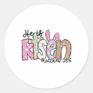 Adesivo Ele Está Risen Bunny Christian Cross Day