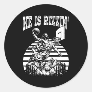 Adesivo Ele está rizzin meme engraçado de basquete de jesu