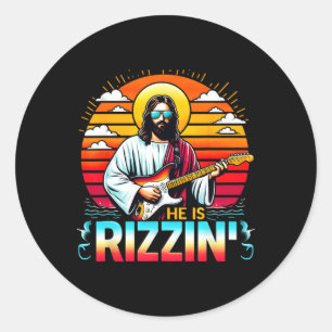 Adesivo Ele Está Rizzin Páscoa Cristão Jesus Engraçado Jes