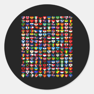 Adesivo Ele Passa Pavilhas Dos Países Da Unidade Mundial