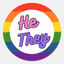 Ele Pronoun Rainbow Stickers