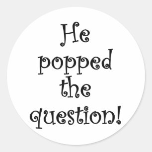 Adesivo Ele respondeu à pergunta!