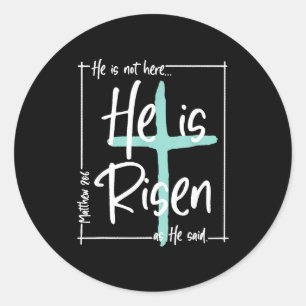 Adesivo Ele Ressuscitou Cruz Cristã Jesus Versículo Bíblic