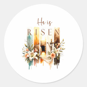 Adesivo Ele Ressuscitou Cruz Cristã Jesus Versículo Bíblic