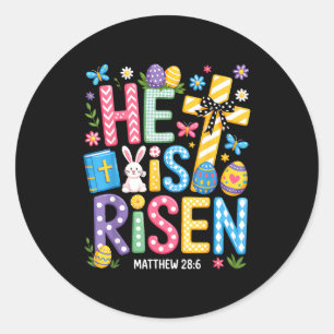 Adesivo Ele Ressuscitou Jesus Cristão Feliz Páscoa Mulhere