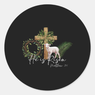Adesivo Ele Ressuscitou Ovelha Cordeiro Cruz Jesus Cristão