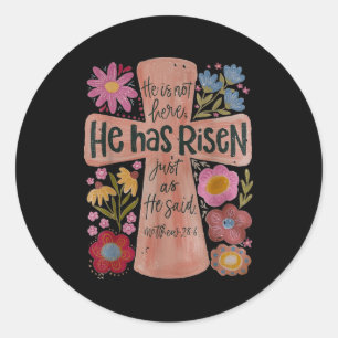 Adesivo Ele Risen Christian Páscoa Boho Floral