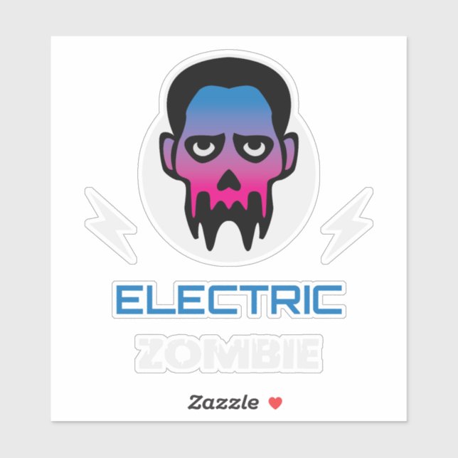 Adesivo Electric Zombie Neon (Folha)