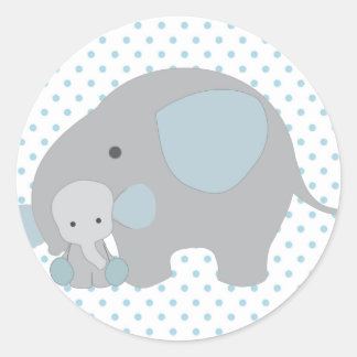 Adesivo Elefante Azul Bonito Menino