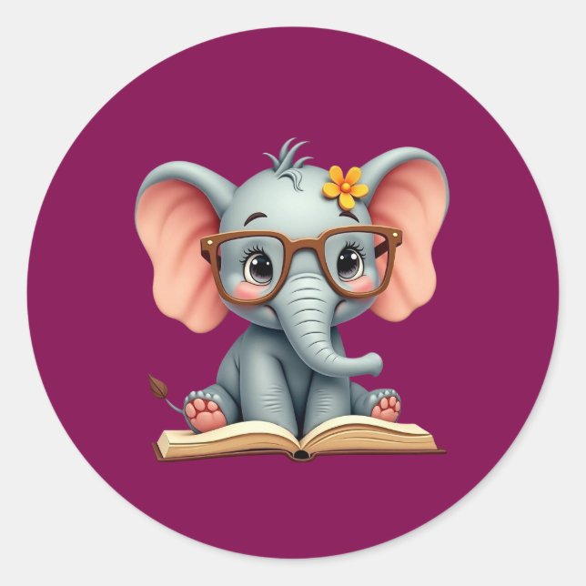 Adesivo Elefante Bebê Sábio (Frente)