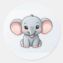 Elefante Bebê sorridente com Cheeks Esmagadores, k
