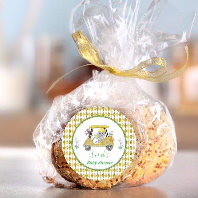 Adesivo Elefante brilhante e Chá de fraldas de golfe macac (Criador carregado)