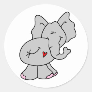 Adesivo Elefante cinzento bonito
