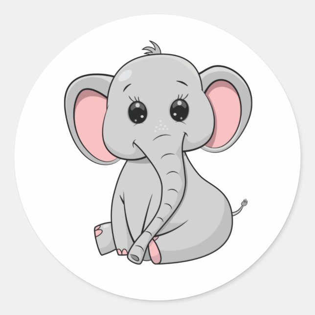 Adesivo Elefante Cute (Frente)