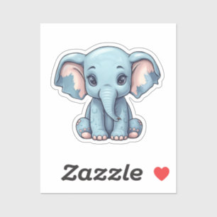 Adesivo Elefante de desenho animado