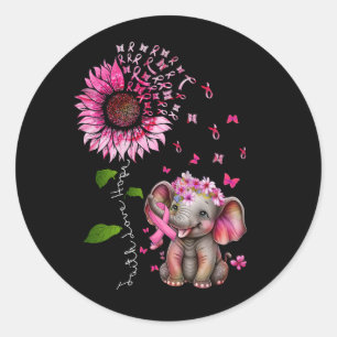 Adesivo Elefante De Gama De Cancer Com Girassol E Pino