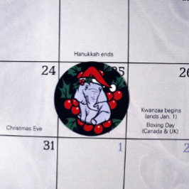 Adesivo Elefante de Natal