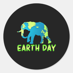 Adesivo Elefante Do Dia Da Terra Para Crianças