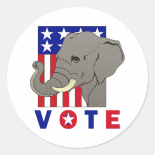 ADESIVO ELEFANTE DO REPUBLICANO DO VOTO